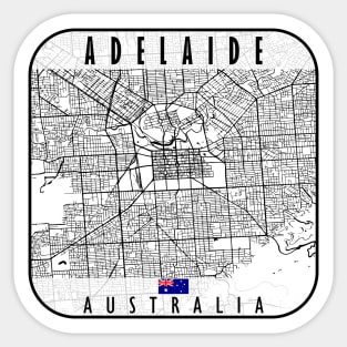 Adelaide Map Australia Sticker